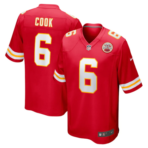 mens nike bryan cook red kansas city chiefs game player jersey